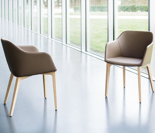 Moderner Besucherstuhl - FINA CLUB 6861/A - Brunner GmbH - für den Innenraum / Stoff / Leder