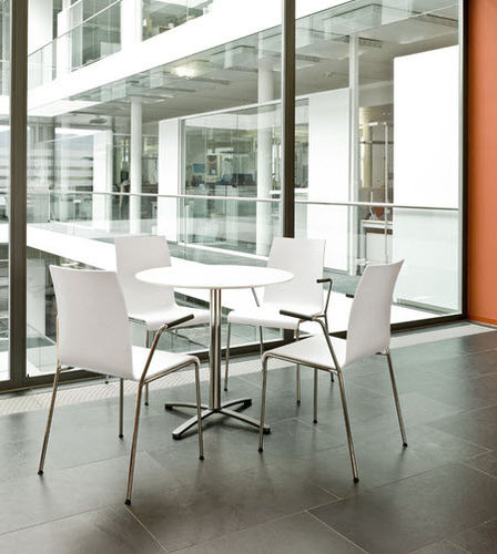 Moderner Bistrotisch - CROSS 3070 - Brunner GmbH - HPL / Gestell aus Stahl / Gestell aus verchromtem Stahl