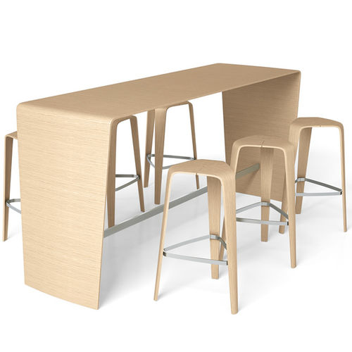 Minimalistischer Stehtisch - HOC 9177 - Brunner GmbH - Eiche / Holzfurnier / HPL