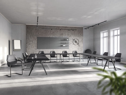 Moderner Besprechungstisch - RAY 9801 - Brunner GmbH - HPL / Gestell aus Aluminiumguss / rechteckig