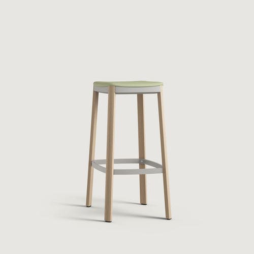 Moderner Barhocker - NATE 7611 - Brunner GmbH - Kunststoff / Gestell aus Eiche / Gestell aus Buche