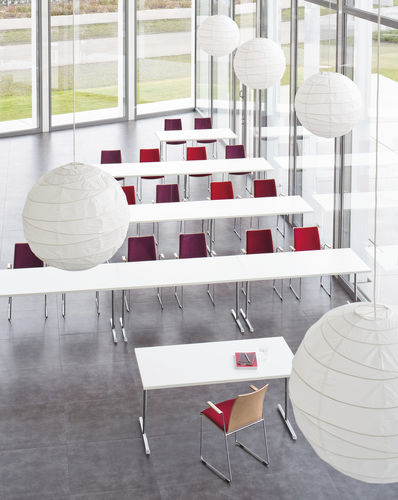 Moderner Besprechungstisch - SLEIGHT ULTRALIGHT 2244/0 - Brunner GmbH - Holzfurnier / HPL / Gestell aus Stahl