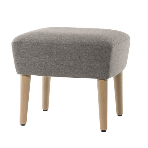 Moderner Fußschemel - WELLANO 9957 - Brunner GmbH - Stoff / Leder / Eiche