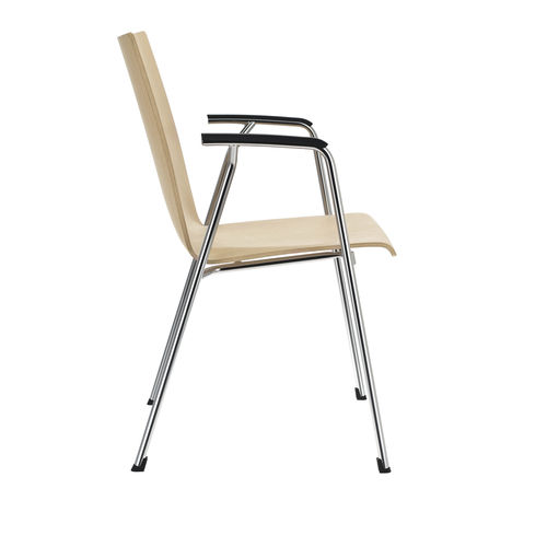 Moderner Konferenzstuhl - FIRST LINE 4506/A - Brunner GmbH - für den Innenraum / Stoff / Buche