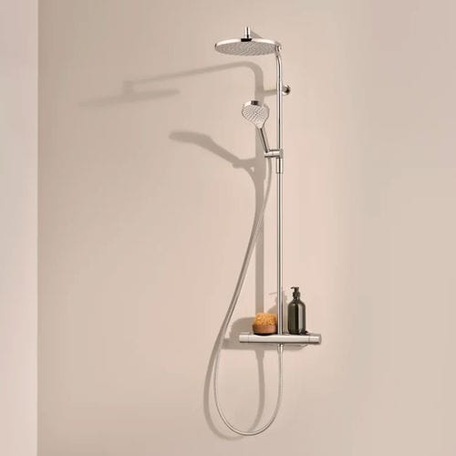Wandmontiertes Duschsystem - HANSAVIVA - HANSA - modern / mit Handbrause / thermostatisch