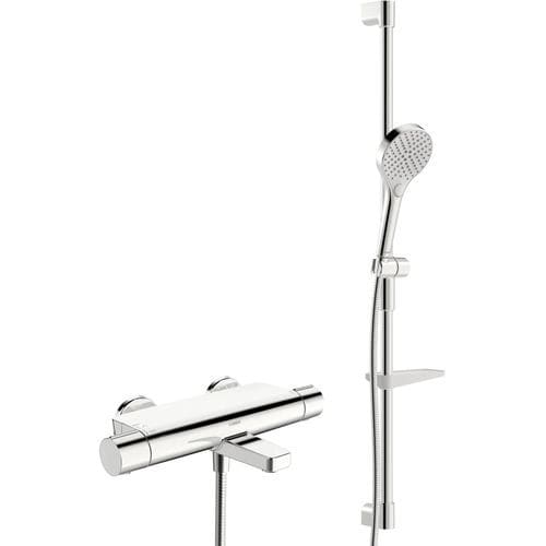 Zweigriffmischer für Badewanne - HANSAOPTIMA - HANSA - wandmontiert / thermostatisch / aus verchromtem Metall
