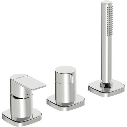 Einhebelmischer für Badewanne - HANSASTELA - HANSA - Aufsatz / verchromter Messing / für Badezimmer
