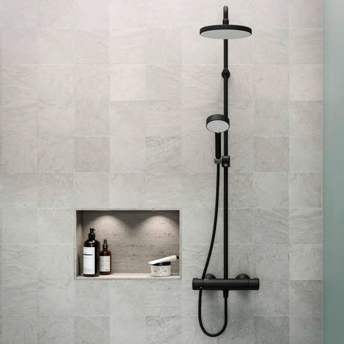 Wandmontiertes Duschsystem - HANSAMICRA - HANSA - modern / mit Handbrause / thermostatisch