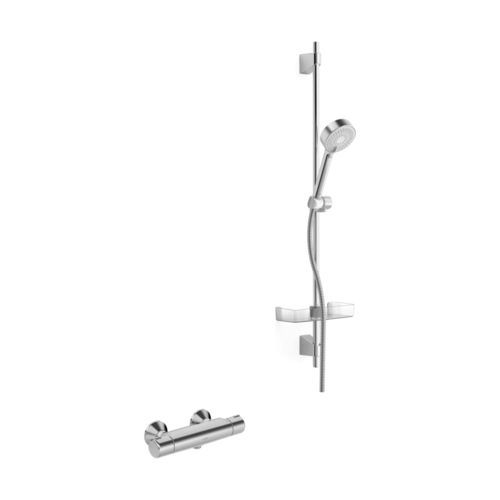 Wandmontiertes Duschsystem - HANSAMICRA - HANSA - modern / mit Handbrause / thermostatisch