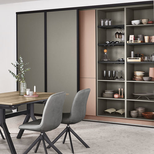 Modulregal - Taro - nobilia - modern / lackiertes Holz / Metall