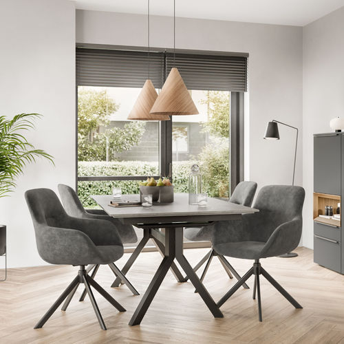 Moderner Esstisch - Paris  - nobilia - Holz / Beton / Schiefer