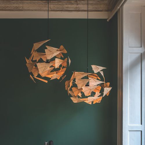 Hängelampe - TR747 – COME FLY WITH ME - Tom Rossau - Birke / originelles Design / mit Kabel