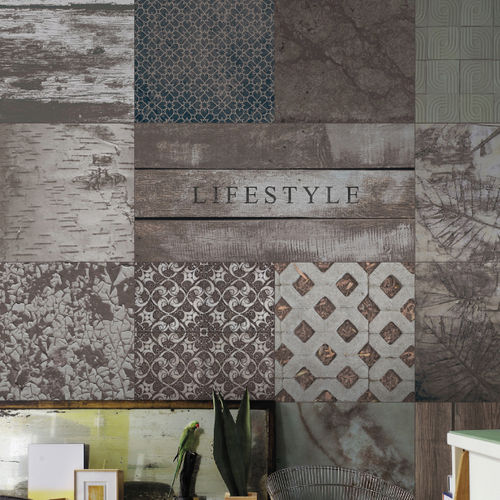 Moderne Tapete - WORN TILES M9202 - WALLS REPUBLIC - Vintage / rustikal / Stoff