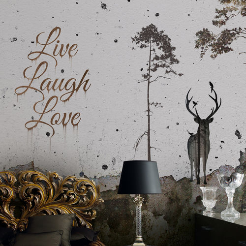 Moderne Tapete - ANTHROPOLOGY M9207 - WALLS REPUBLIC - Vintage / Stoff / Tiermuster