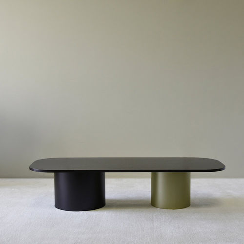 Moderner Couchtisch - ARCADIE  - ENO STUDIO - Holzfurnier / Gestell aus MDF / rechteckig