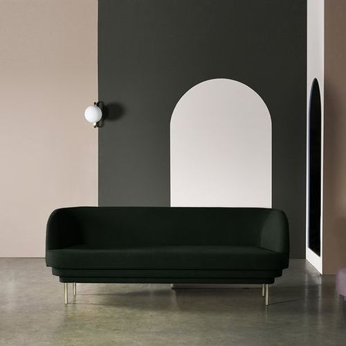 Modernes Sofa - CORNICE - ENO STUDIO - Samt / Farbe anpassbar / 3 Plätze