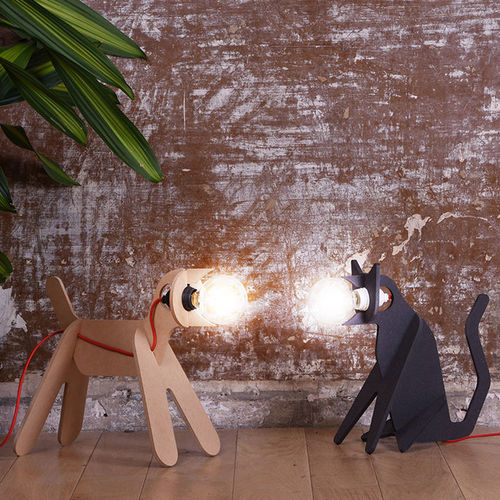 Tragbare Lampe - GET OUT - ENO STUDIO - MDF / originelles Design / mit Kabel