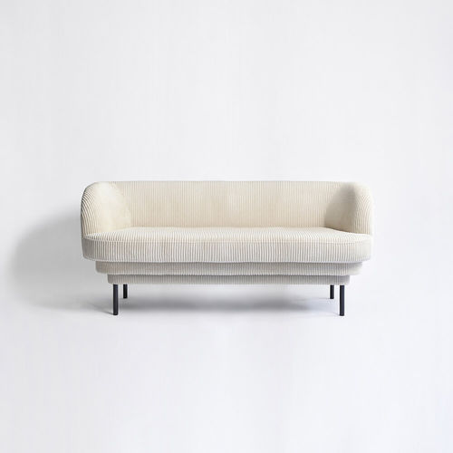 Modernes Sofa - CORNICE - LINCOLN - ENO STUDIO - Samt / Farbe anpassbar / 3 Plätze