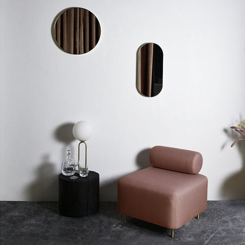 Modernes Sitzkissen - BOVARI - OTTOMAN - ENO STUDIO - Samt / quadratisch / braun