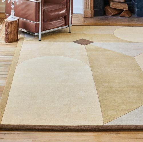 Moderner Teppich - PIAZZA - TOULEMONDE BOCHART - mit geometrischen Motiven / Wolle / rechteckig