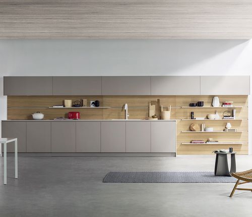 Moderne Küche - K6 - TM Italia - Holz / Edelstahl / Laminat