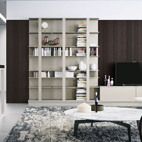 Modernes Bücherregal - OPEN - DIBIESSE - lackiertes Holz / weiß