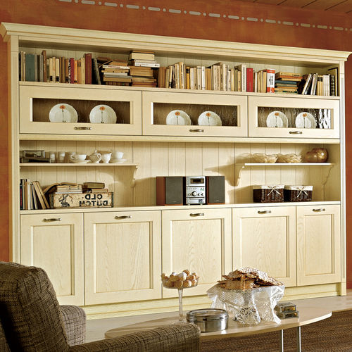 Hohes Sideboard - MODERN AND CLASSIC LIVING AREA - DIBIESSE - klassisch / Holz / mit Regal