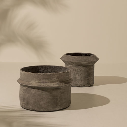 Beton-Pflanzkübel - Bulbi : Dahlia - Ethimo - rund / modern / grau