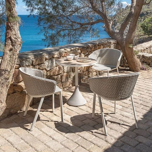 Moderner Tisch - Concreto - Ethimo - Teakholz / Laminat / Gestell aus Aluminium