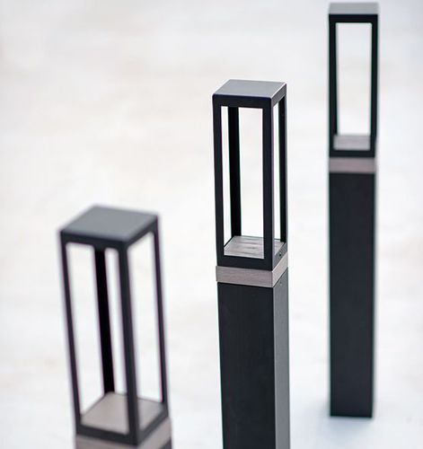Leuchtpoller für Garten - Carré - Ethimo - modern / Metall / Teakholz