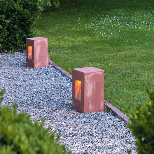 Leuchtpoller für Garten - Step - Ethimo - modern / Terrakotta / LED
