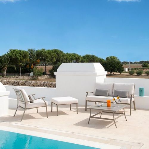 Modernes Sofa - Elisir - Ethimo - für Garten / Acrylgewebe / mit Armlehnen