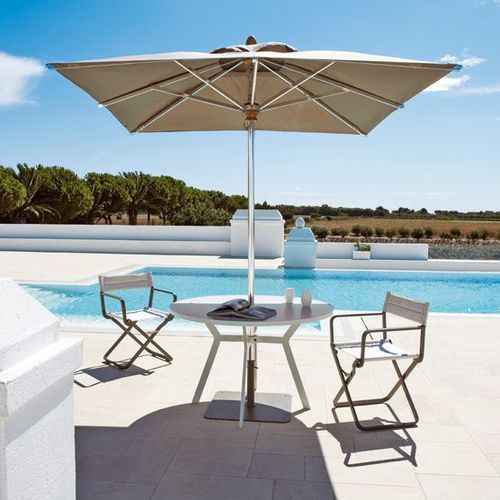 Quadratischer Sonnenschirm - Free - Ethimo - mit Zentralmast / Aluminium / Polyester