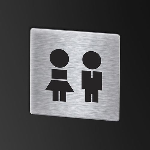 Schild für Tür - IN.26.601-623 - JNF - wandmontiert / Edelstahl / für den Innenraum