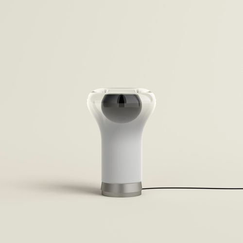 Tischlampe - SAFFO - karakter - Aluminium / Glas / geblasenes Glas