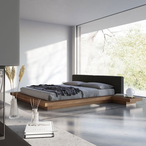 Doppelbett - WORTH - MODLOFT - modern / Polster / Kiefer