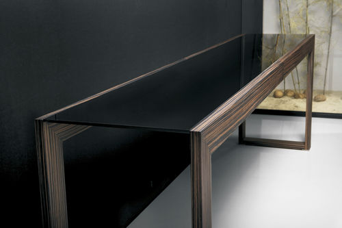 Moderner Konsolentisch - HANOVER 102IN - MODLOFT - Holz / Glas / rechteckig