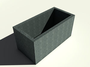 Beton-Pflanzkübel - RECTO - URBASTYLE - rechteckig / modern / für öffentliche Bereiche