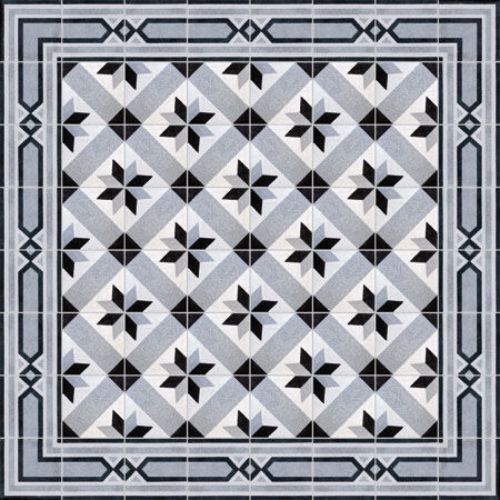 Terrazzo-Fliesen - ETOILE - couleurs et matières - poliert / für den Innenraum / bodenstehend