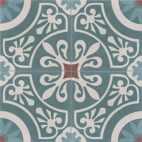 Polierte Zementfliese - CERCLE - couleurs et matières - für den Innenraum / Boden / Wand