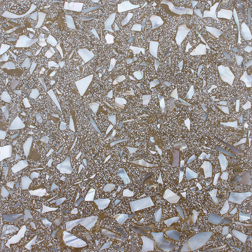 Terrazzo-Fliesen - NATU XX - couleurs et matières - Perlmutt / poliert / für den Innenraum