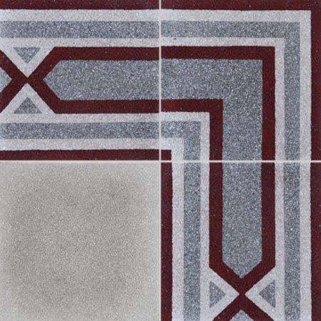 Terrazzofries - GÉOMÉTRIQUE  - couleurs et matières - wandmontiert / Boden