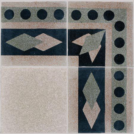 Terrazzofries - POINT - couleurs et matières - wandmontiert / Boden