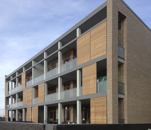 Schiebe-Fensterladen - NATURE-MAX15 - EHRET GmbH - Holz / Aluminium / matt