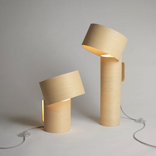 Tischlampe - CALA - Wep light - Holzfurnier / originelles Design / mit Kabel