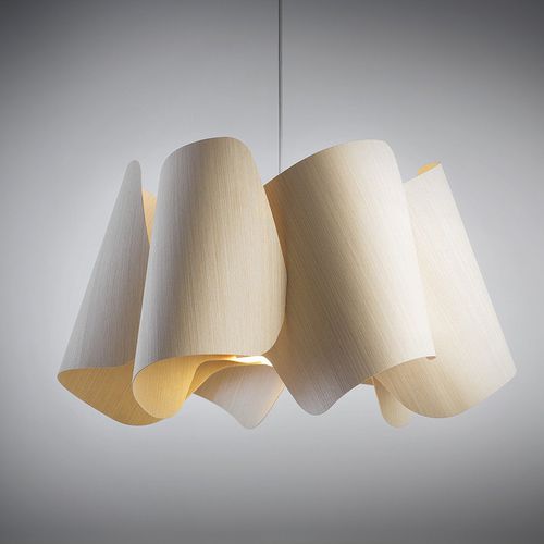 Hängelampe - CAMILA - Wep light - Holzfurnier / modern / mit Kabel