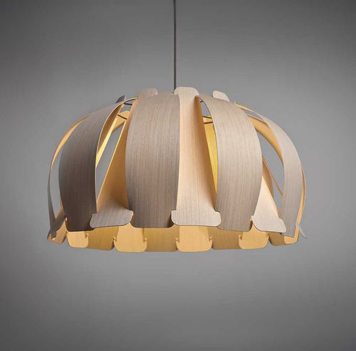 Hängelampe - ISABEL - Wep light - Holzfurnier / originelles Design / mit Kabel