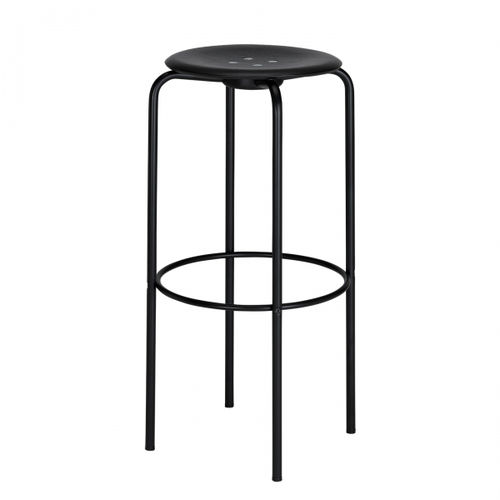 Moderner Barhocker - 2052 - Engelbrechts - Eiche / Nussbaum / Gestell aus Metall