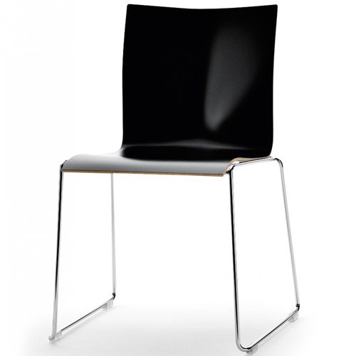 Moderner Besucherstuhl - XL 127 - Engelbrechts - für den Innenraum / Chrom / Gestell aus Metall