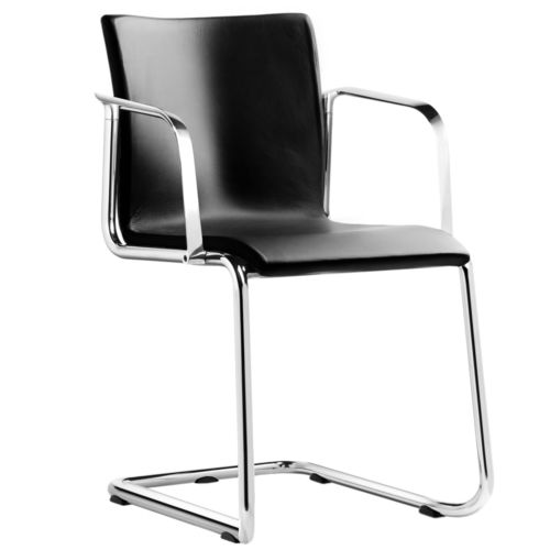 Moderner Stuhl - XL 131 - Engelbrechts - für den Innenraum / poliertes Aluminium / Gestell aus verchromtem Metall